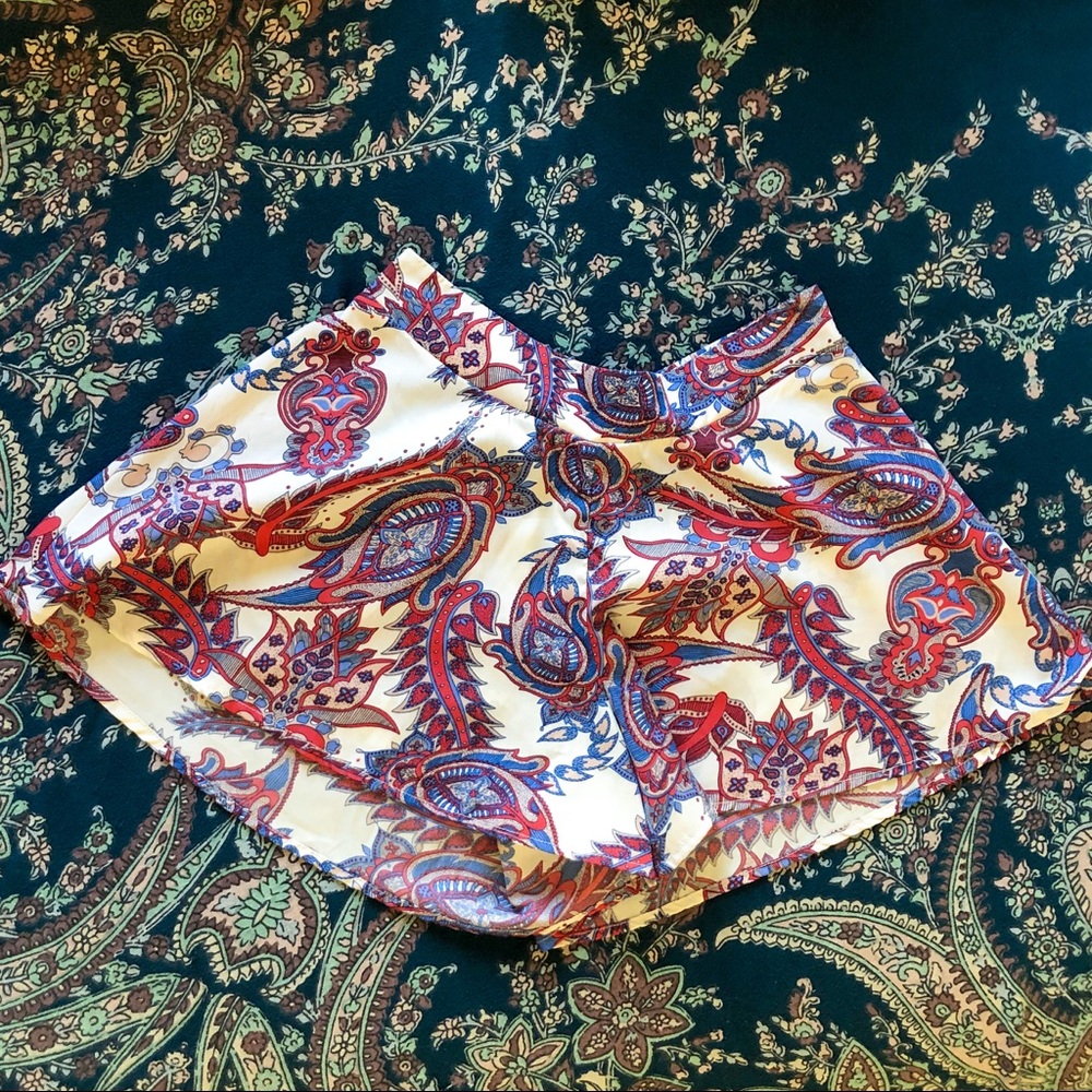 Multi Color Paisley Shorts